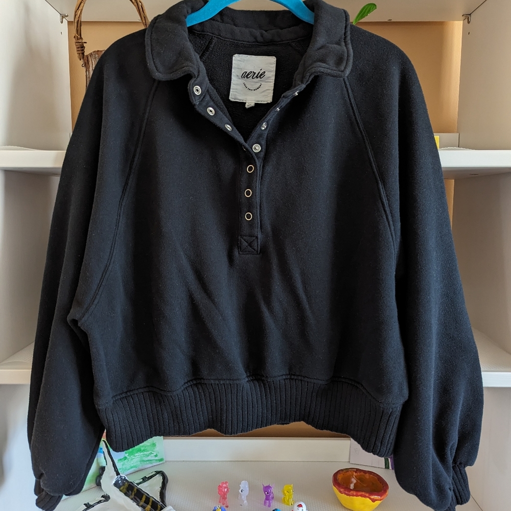 Aerie Quarter Snap Sweatshirt